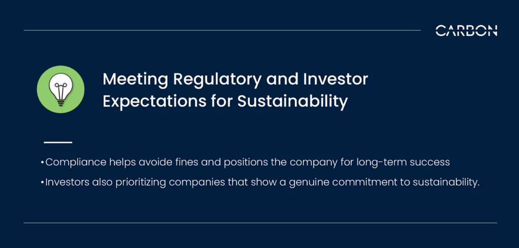 Meeting Regulatory and Investor Expectations for Sustainability