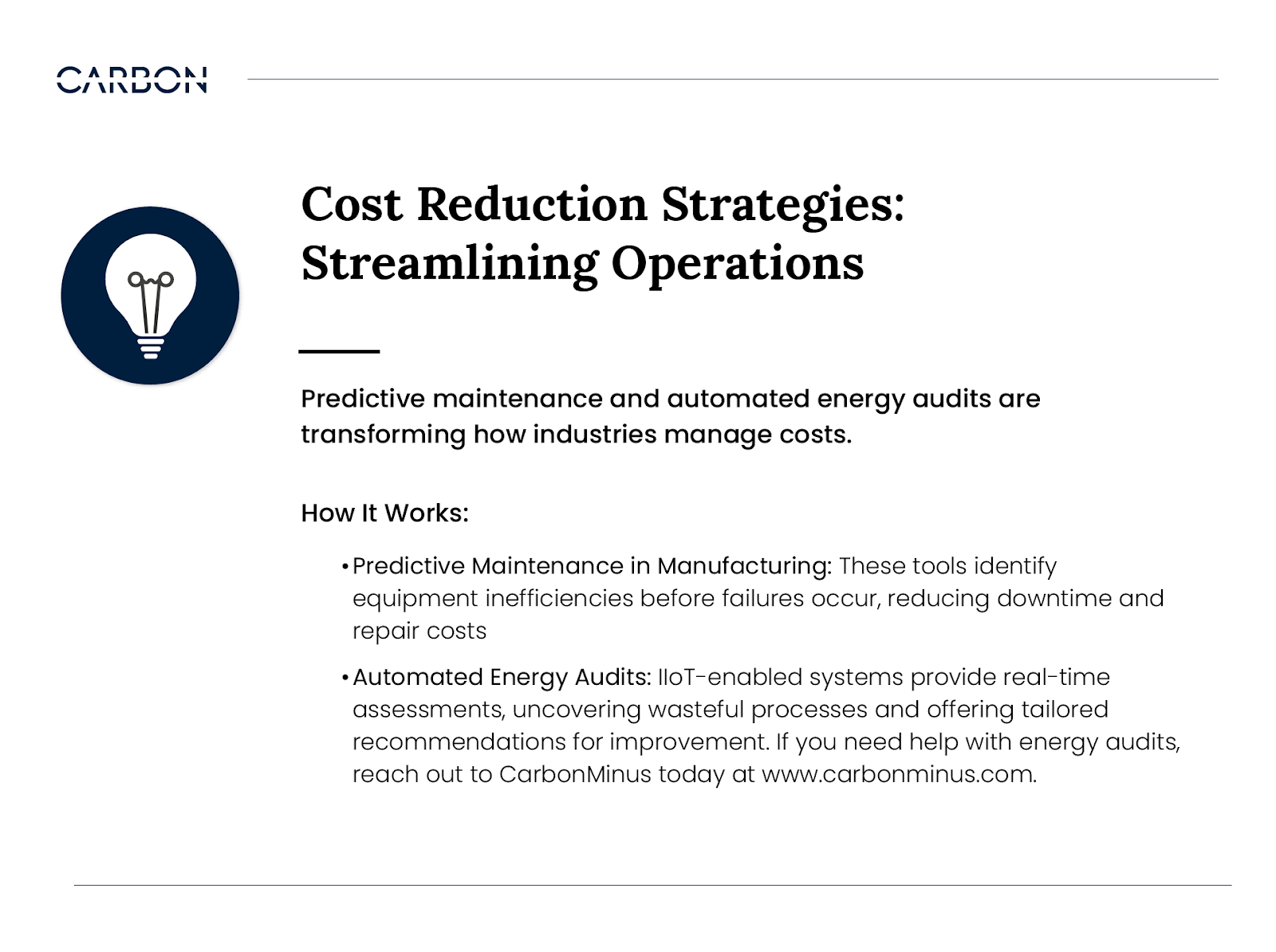 Managing industrial costs has received a major boost with the integration of predictive maintenance and automated energy audits.