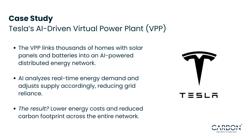 Tesla is lowering energy costs with an AI-driven virtual power plant.
