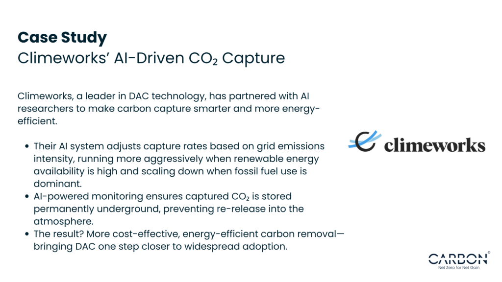 Climeworks is using AI to capture carbon and reduce emissions.