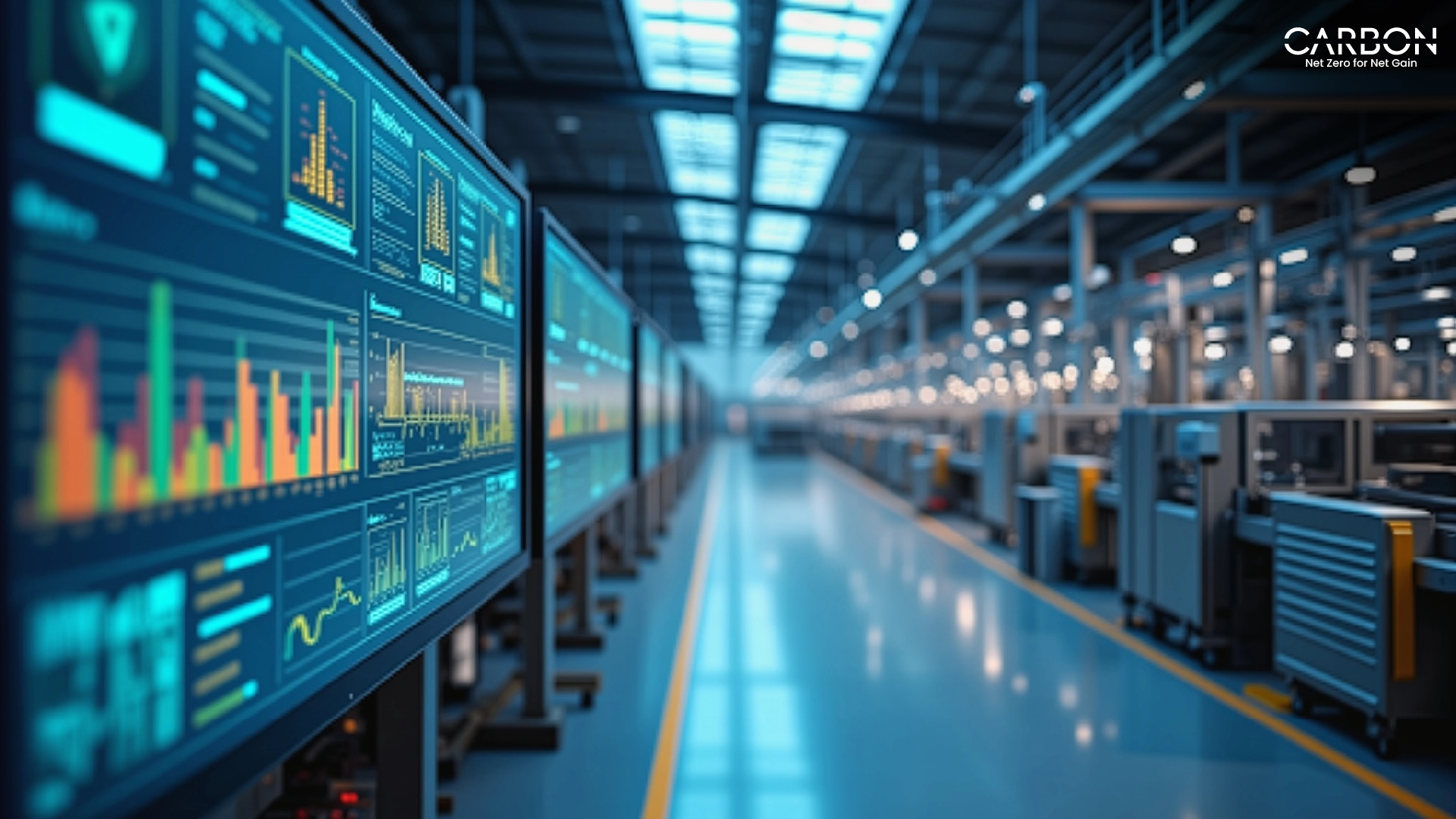 An image depicting energy-consuming devices in a manufacturing unit.