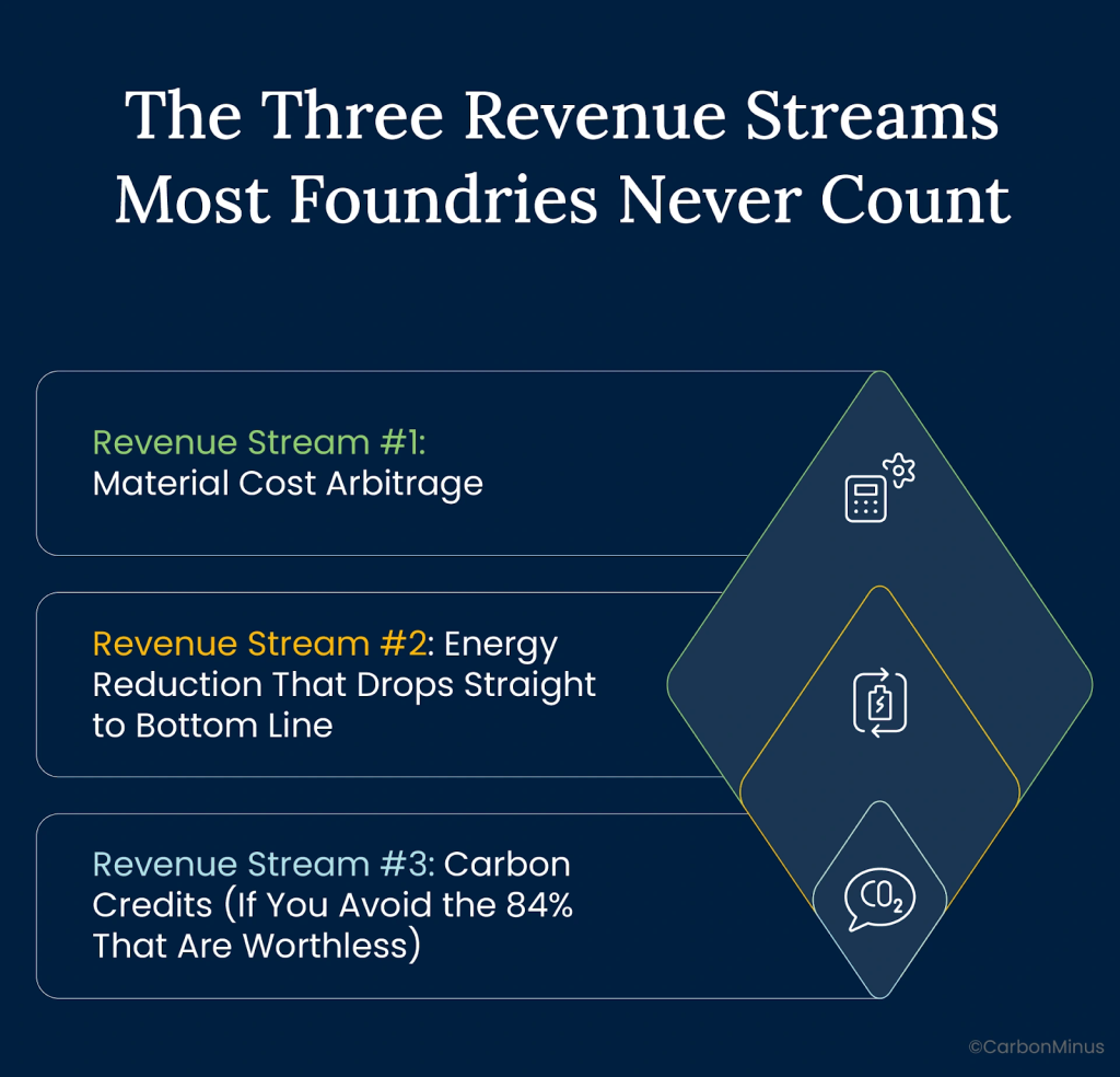 An image showing the 3 revenue streams that most foundries never count.